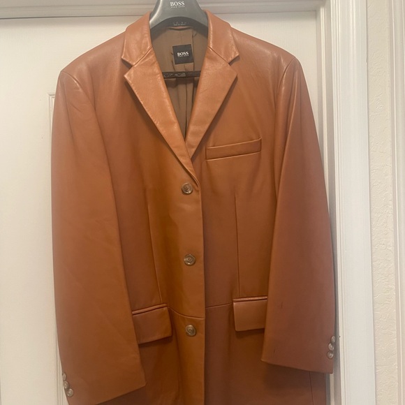 Vintage Hugo Boss Leather Blazer